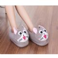 CHAUSSONS CHAT GRIS PELUCHE