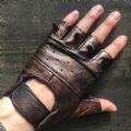 MITAINES STEAMPUNK FORCES CUIR CLOU METAL