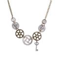 COLLIER STEAMPUNK ENGRENAGES CLES